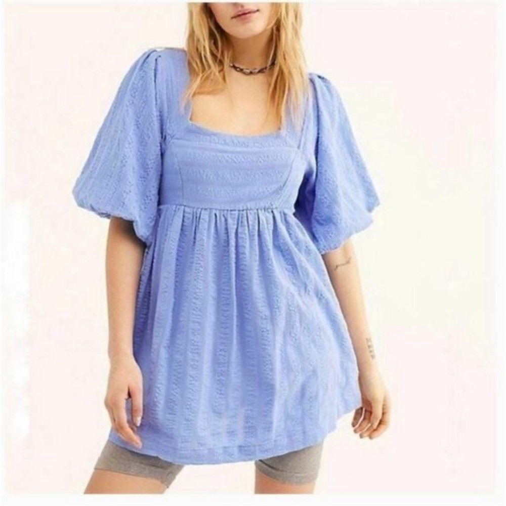 Free People Gigi Blouson Sleeve Tunic Top